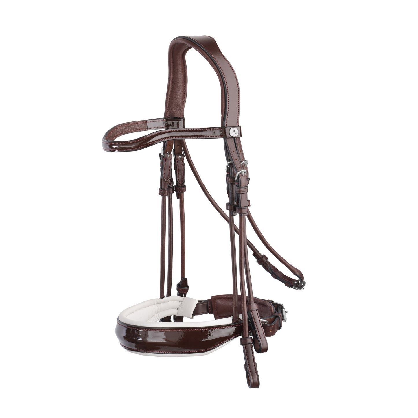 Prestige Double Bridle 3E158 + Dressage Reins 3E136 + Dressage Reins 3E138