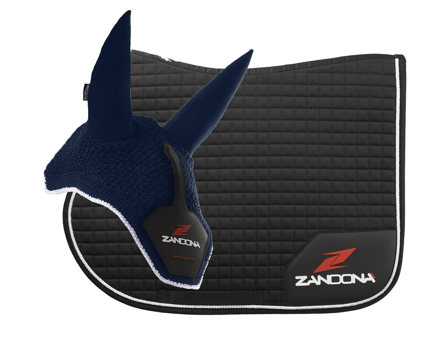 Zandona Jumping Saddle Pad E9080 + Soundless Ear Bonnet E9095